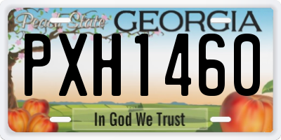 GA license plate PXH1460