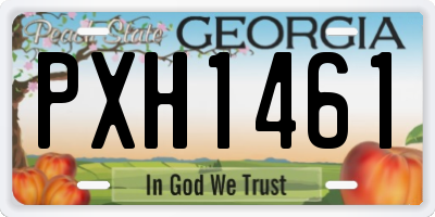 GA license plate PXH1461