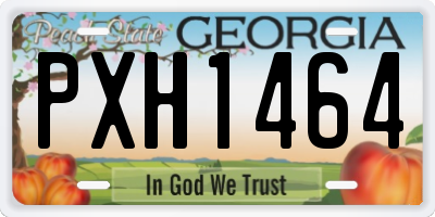 GA license plate PXH1464