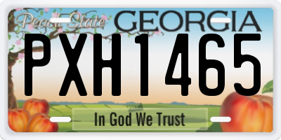 GA license plate PXH1465