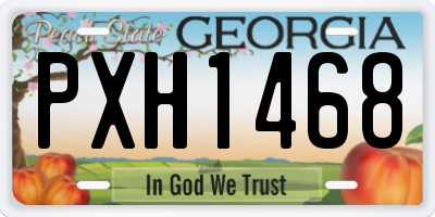 GA license plate PXH1468