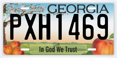 GA license plate PXH1469