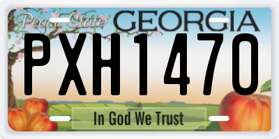 GA license plate PXH1470