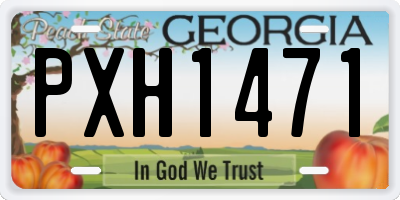 GA license plate PXH1471