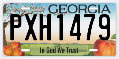 GA license plate PXH1479