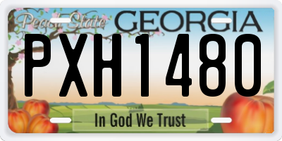 GA license plate PXH1480