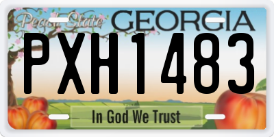 GA license plate PXH1483