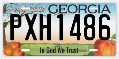 GA license plate PXH1486