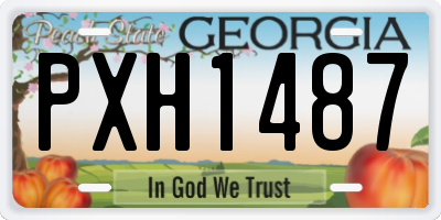GA license plate PXH1487