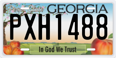 GA license plate PXH1488