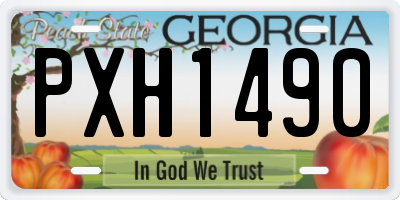 GA license plate PXH1490