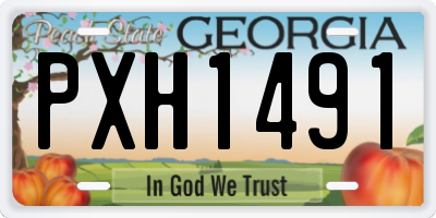GA license plate PXH1491