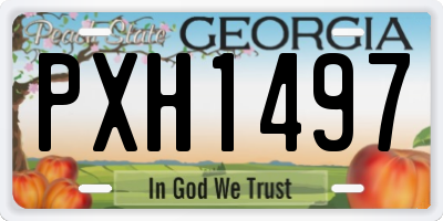 GA license plate PXH1497