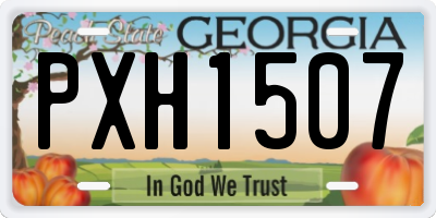 GA license plate PXH1507