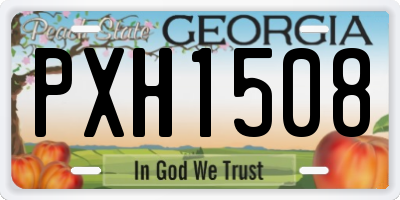 GA license plate PXH1508