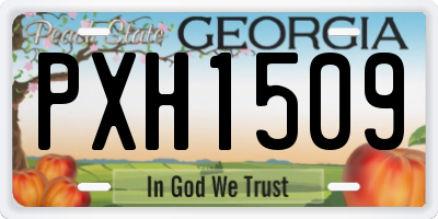 GA license plate PXH1509