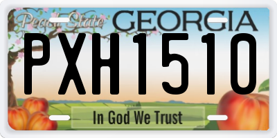 GA license plate PXH1510