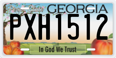 GA license plate PXH1512