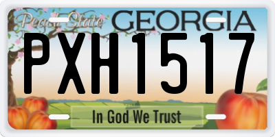 GA license plate PXH1517