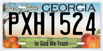 GA license plate PXH1524