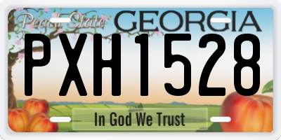 GA license plate PXH1528