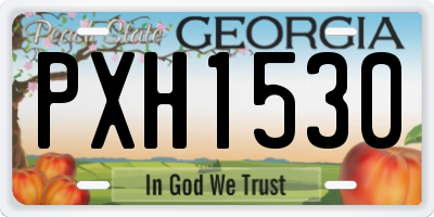 GA license plate PXH1530