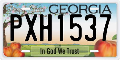 GA license plate PXH1537