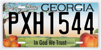 GA license plate PXH1544