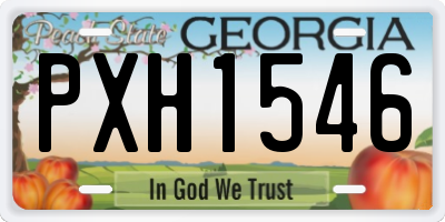 GA license plate PXH1546