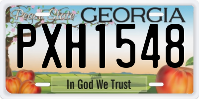GA license plate PXH1548
