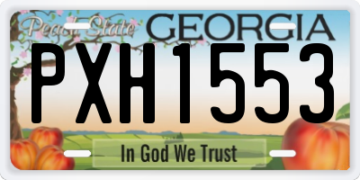 GA license plate PXH1553