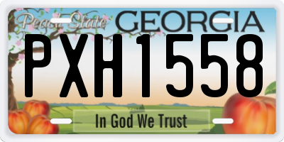 GA license plate PXH1558