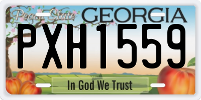 GA license plate PXH1559