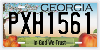 GA license plate PXH1561