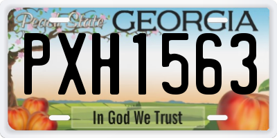 GA license plate PXH1563