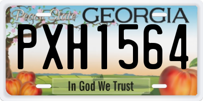 GA license plate PXH1564