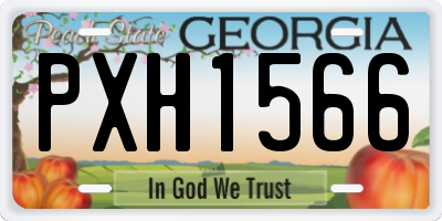 GA license plate PXH1566