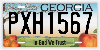 GA license plate PXH1567
