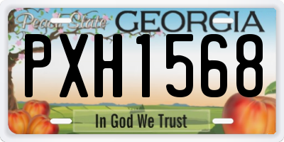 GA license plate PXH1568