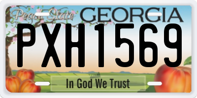 GA license plate PXH1569