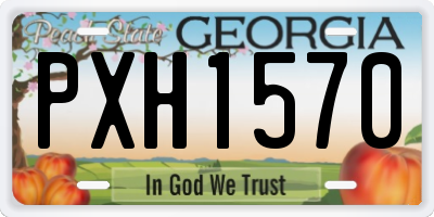 GA license plate PXH1570