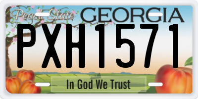 GA license plate PXH1571