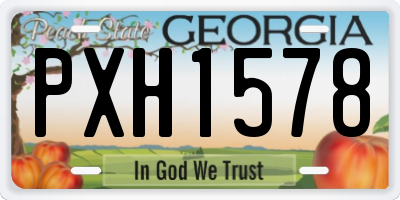 GA license plate PXH1578