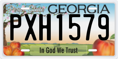 GA license plate PXH1579