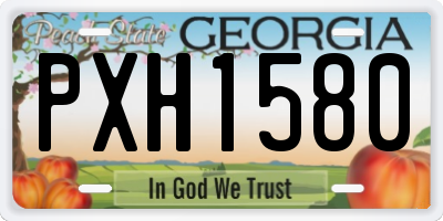 GA license plate PXH1580