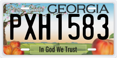 GA license plate PXH1583