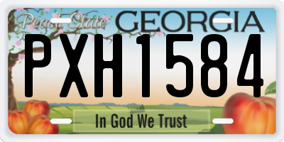 GA license plate PXH1584