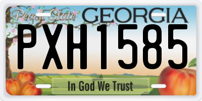 GA license plate PXH1585
