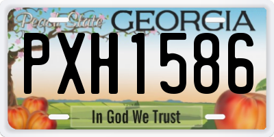 GA license plate PXH1586