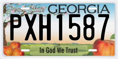 GA license plate PXH1587